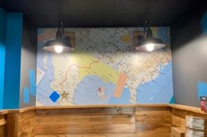 Mequon Vinyl Signs wall mural world map client 300x198